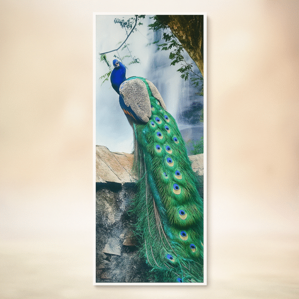 Premium Peacock Print PVC Door - Exotic Bird Design