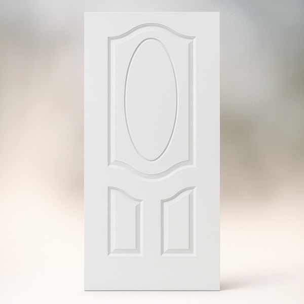 White skin Ovel Panel Bedroom door
